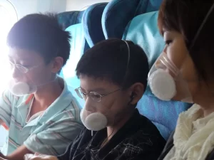 using Totobobo mask for air travel