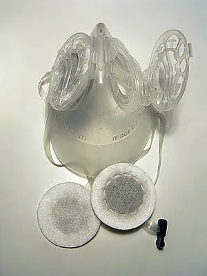 filters facing outside of the mask.