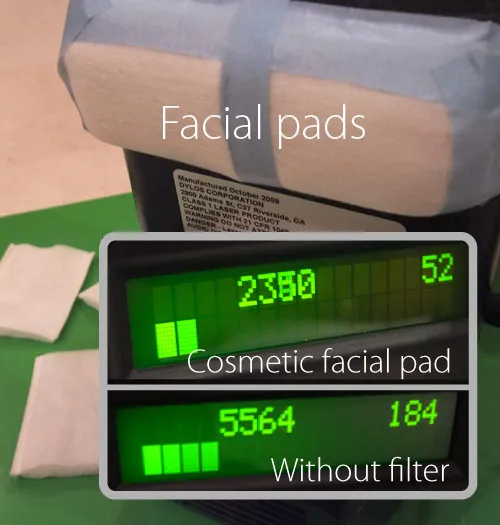 Facial pads test Facial pads test