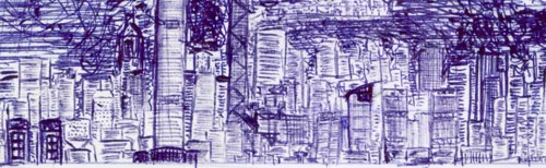 Ball pen sketch by Wyser Chu 2009