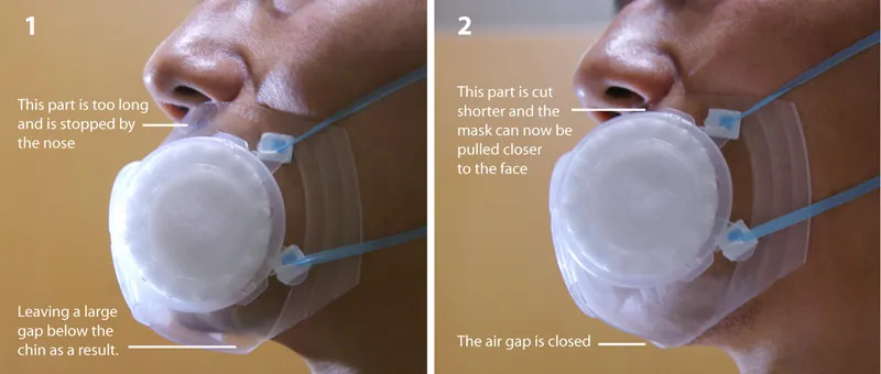 How to adjust the SuperCool mask to suit your face size?
