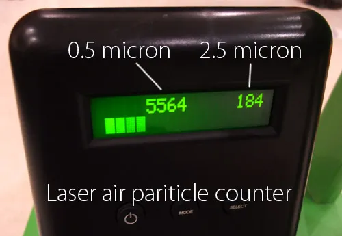 Laser Particle Counter reading without filter Laser Particle Counter reading without filter