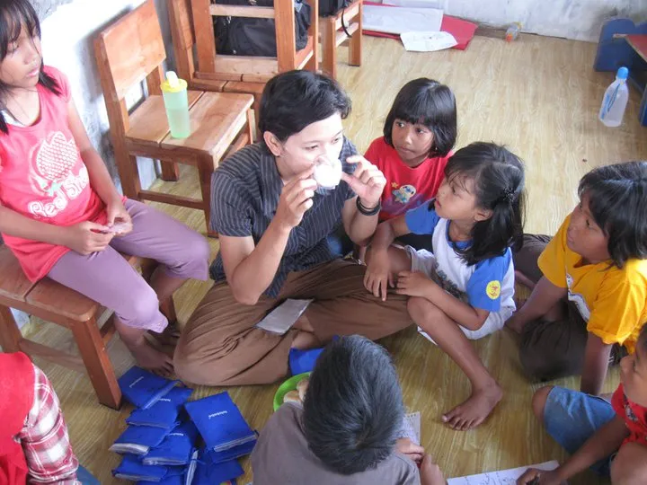 Totobobo mask for children of Merapi Totobobo mask for children of Merapi
