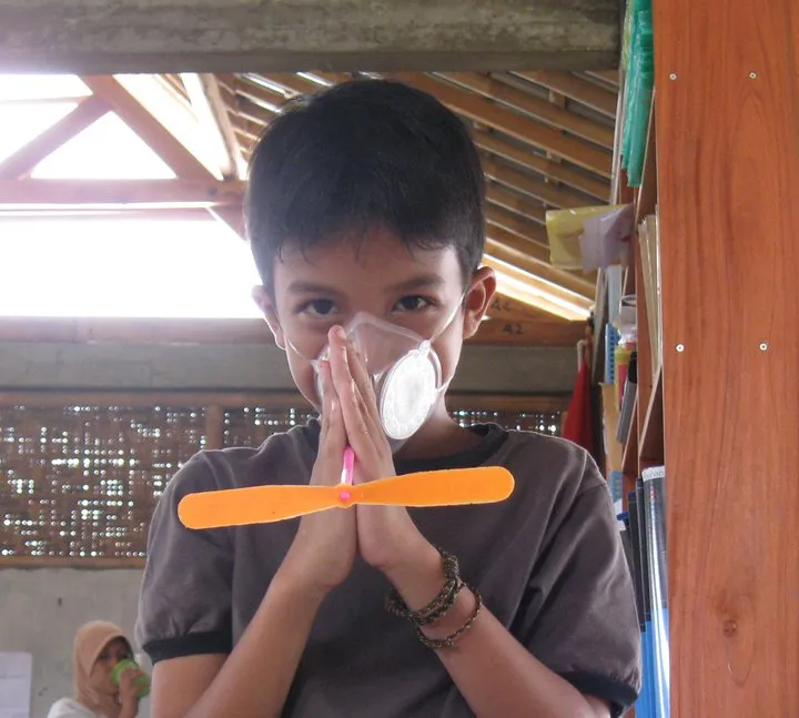 Totobobo mask for children of Merapi Totobobo mask for children of Merapi