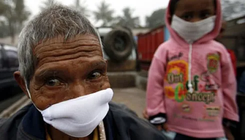 Totobobo mask for children of Merapi Totobobo mask for children of Merapi