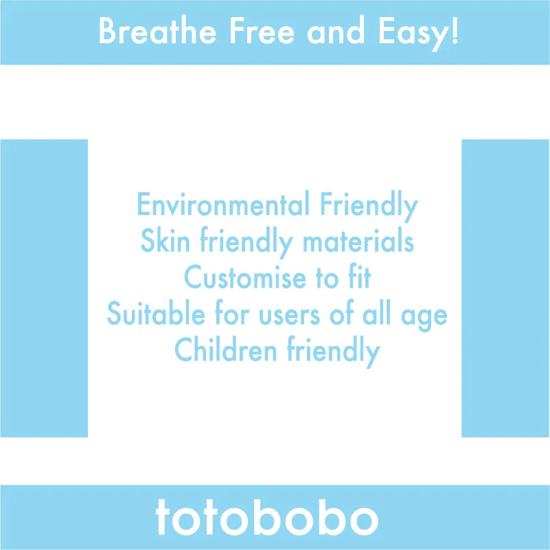Totobobo mask, environmental friendly, skin friendly, customizable, suitable for all ages, children friendly, get Totobobo mask now.